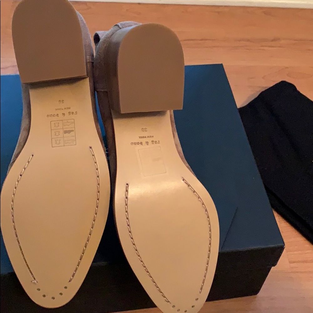 Rag & Bone Walker Camel Suede Ankle Boots - Picture 4 of 8
